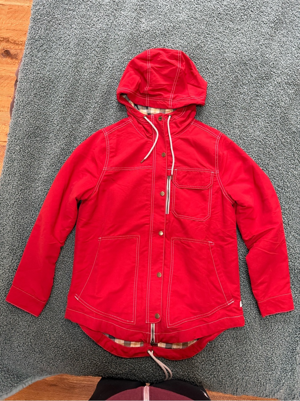 Toad&Co forester pass parka with Plaid Lining NWT
